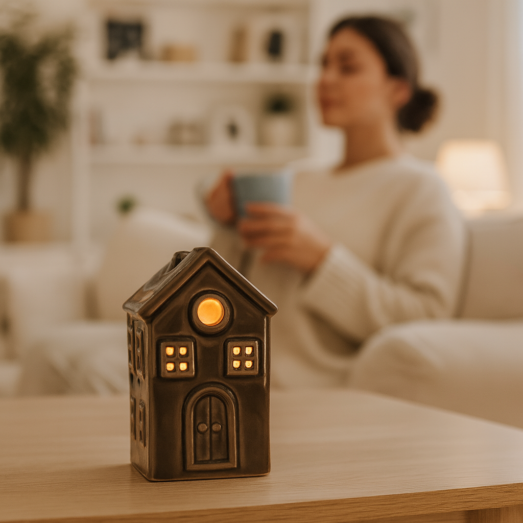 Duftlampe HUSKA - grau/braun