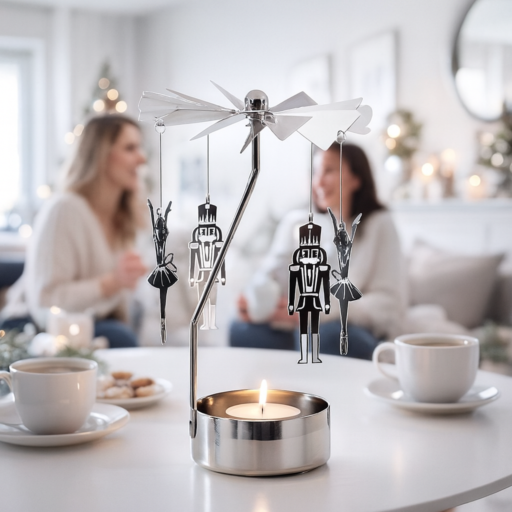 Teelichtspinner - Nussknacker und Ballerina