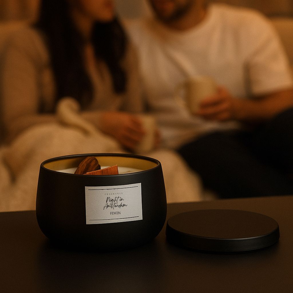 Night in Amsterdam - Duftkerze mit Holzdocht