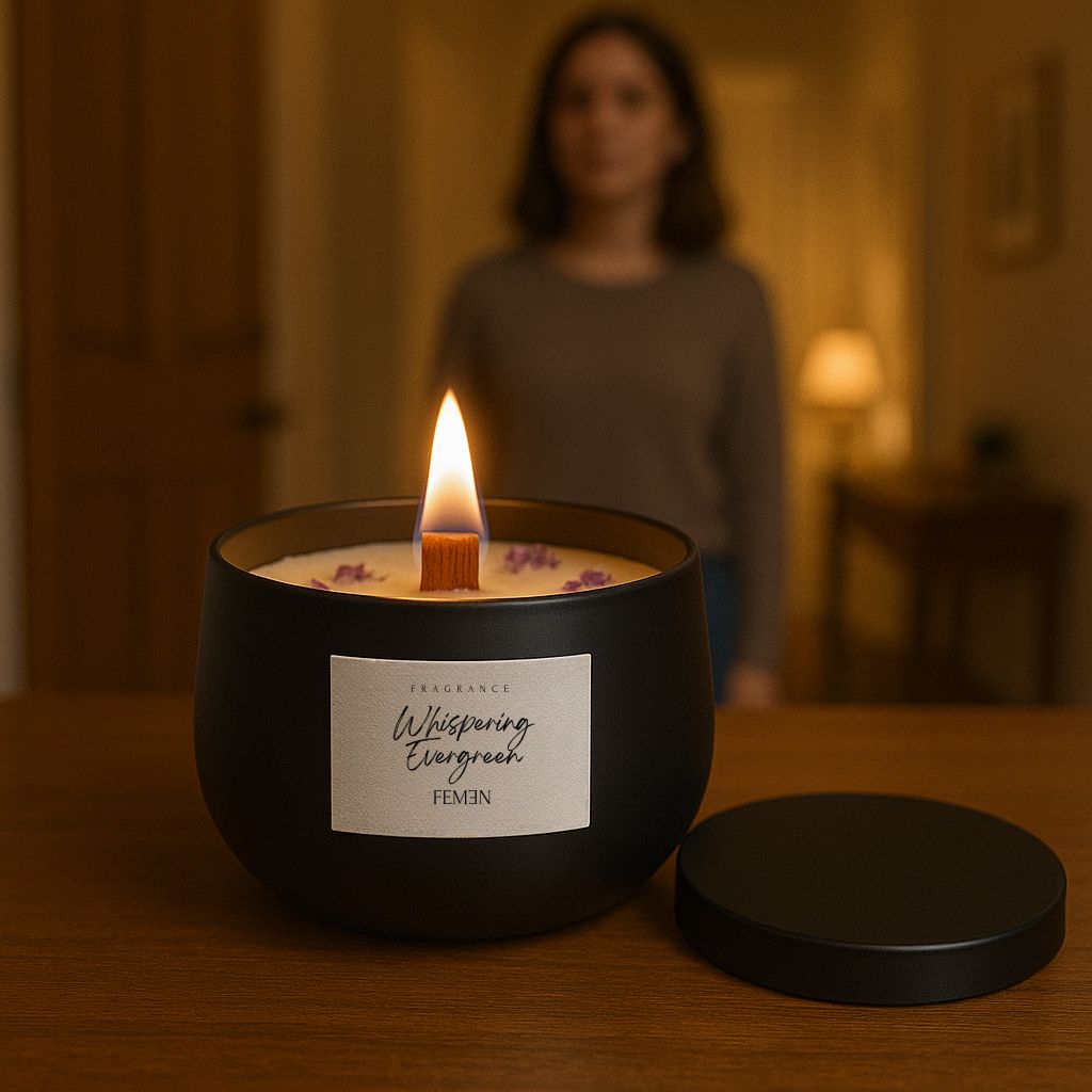Whispering Evergreen - Duftkerze mit Holzdocht