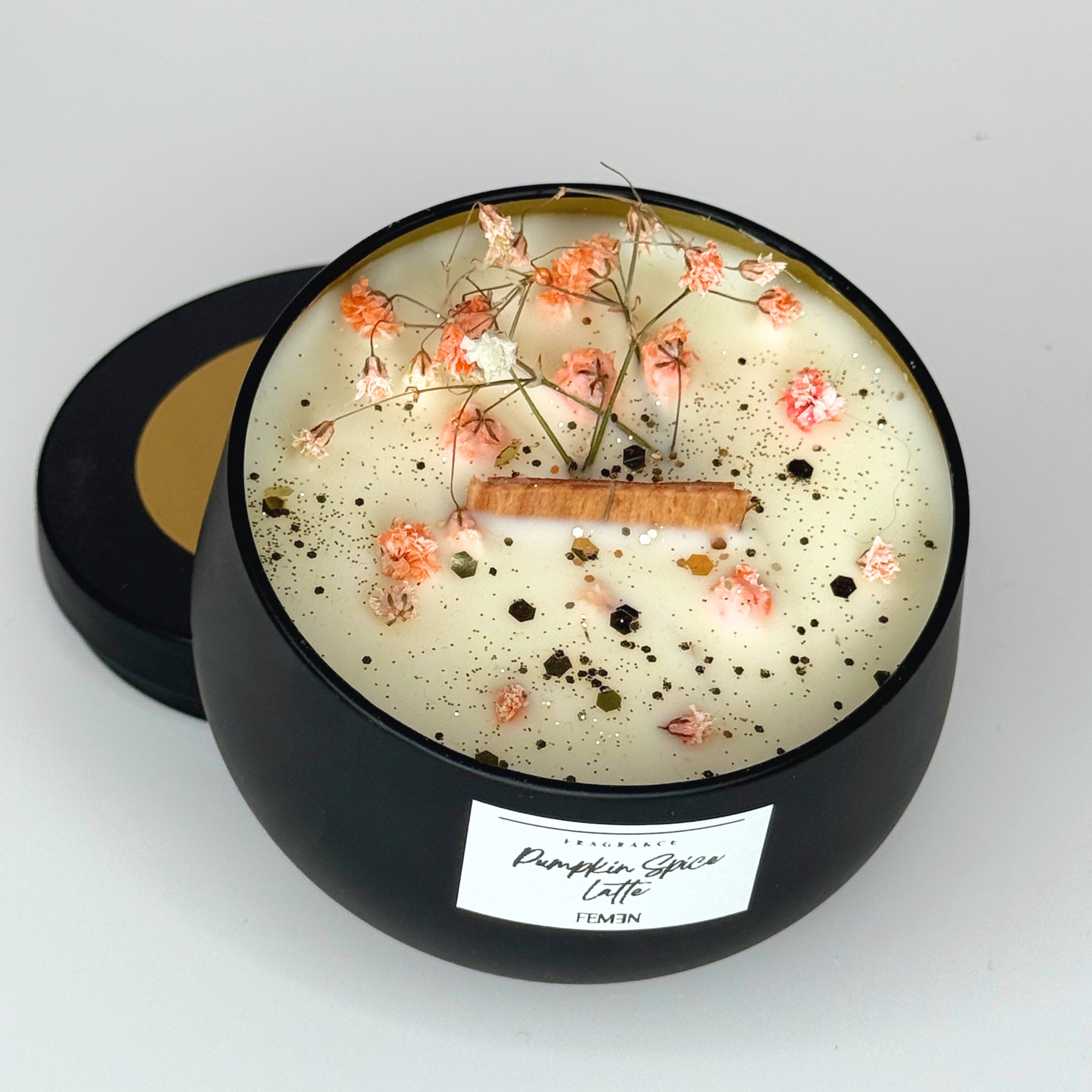 Pumpkin Spice Latte - Duftkerze mit Holzdocht