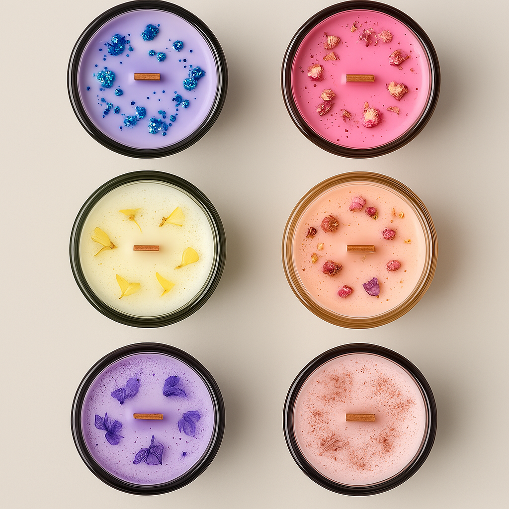 Kerzen mit Holzdocht