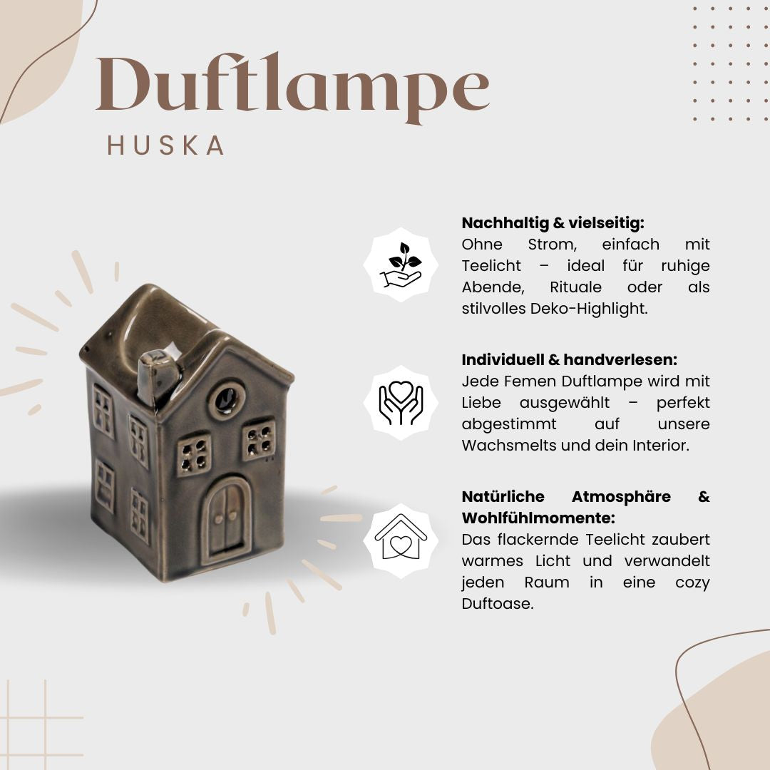 Duftlampe HUSKA - grau/braun