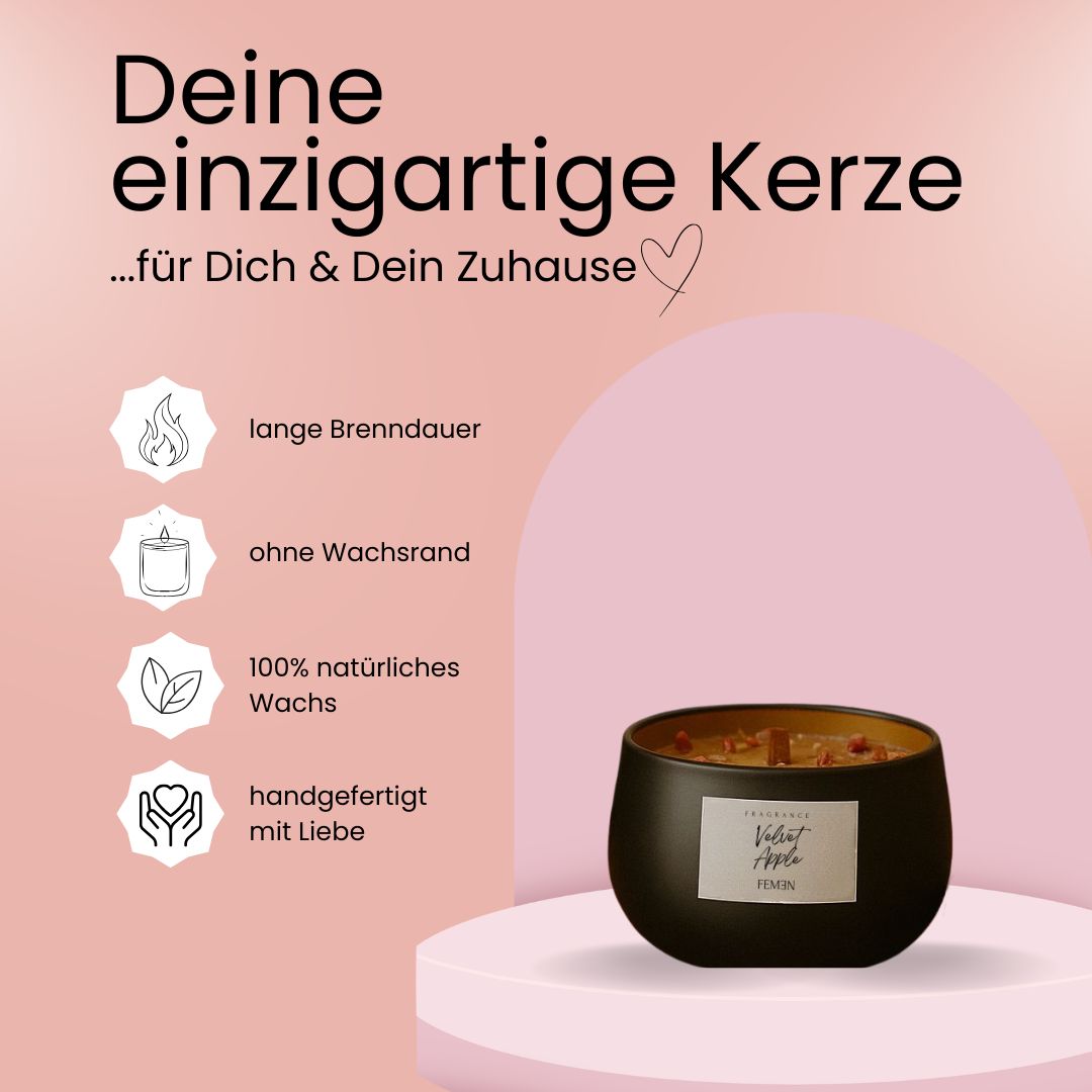 Velvet Apple - Duftkerze mit Holzdocht